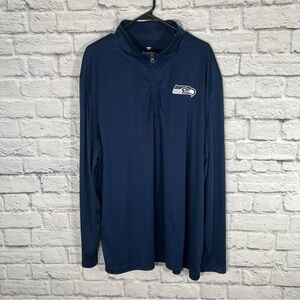 NFL Seattle Seahawks 1/4 Zip Men's Long Sleeve Pullover Shirt/Light Jacket 3XL
